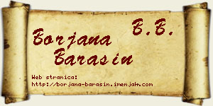 Borjana Barašin vizit kartica